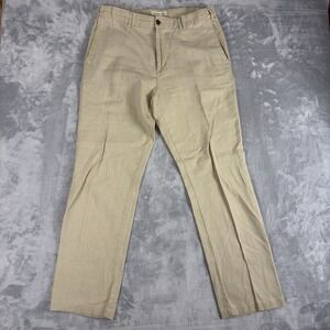 Territory Ahead Pants Mens 34x32 Linen Cotton Blend Textured Lightweight Chino